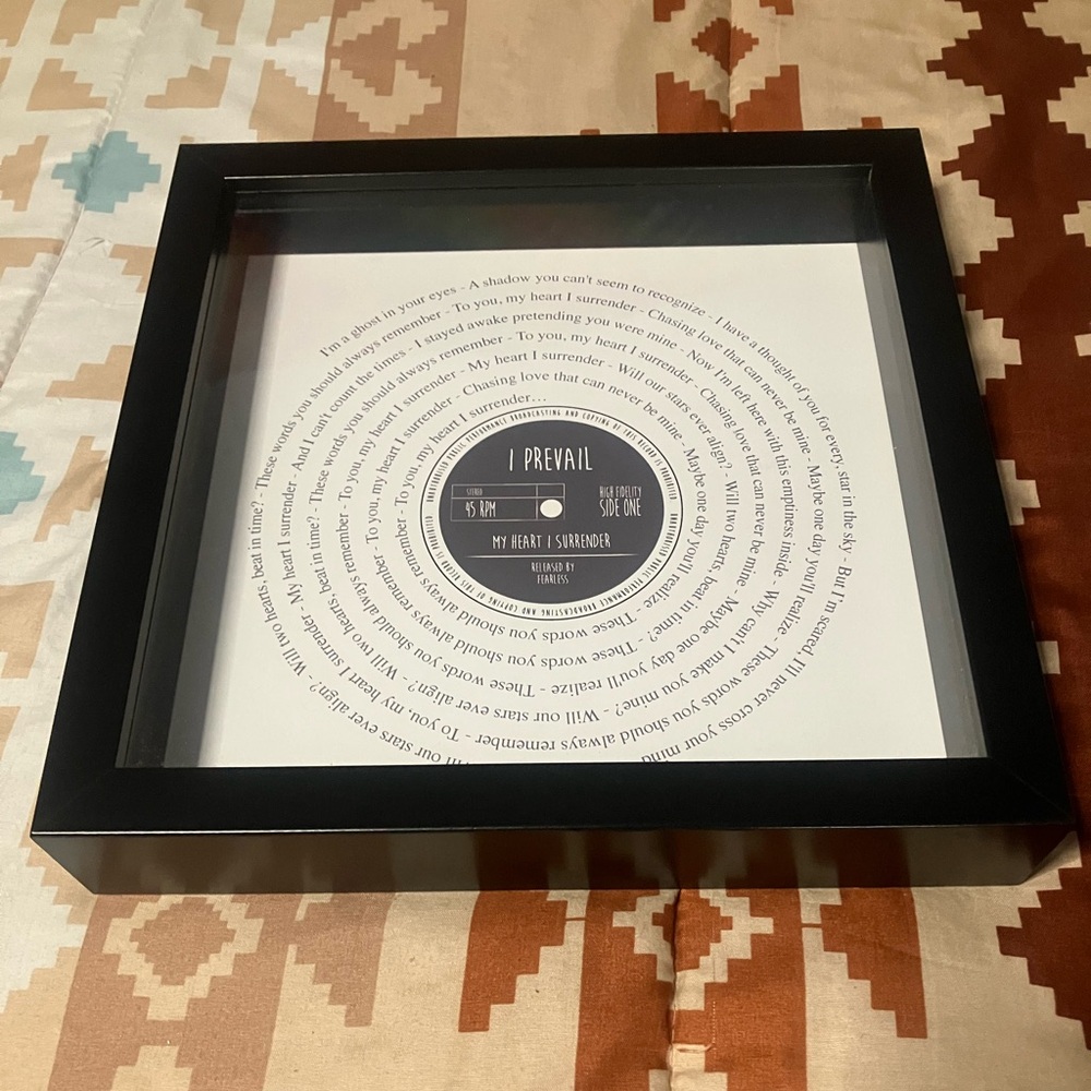 I prevail band framed vinyl record design Picture NEW